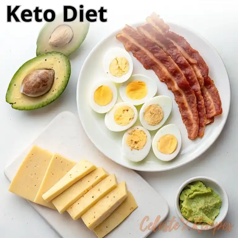 Home 2 Keto diet meal with eggs, avocado, and cheese