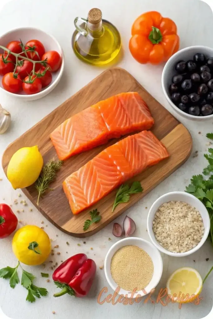 Mediterranean Salmon Recipe 2 Mediterranean salmon recipe fresh ingredients