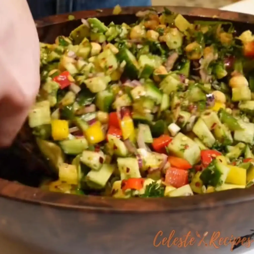 How to Make the Best balsamic mediterranean salad recipe 9 Fresh balsamic Mediterranean salad with vegetables and chickpeas