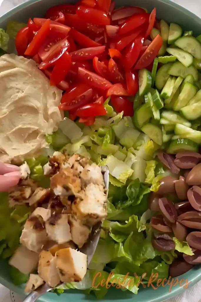 Mediterranean Chicken Salad: Fresh, Healthy, and Bursting with Flavor 2 mediterranean chicken salad bowl step-by-step prep