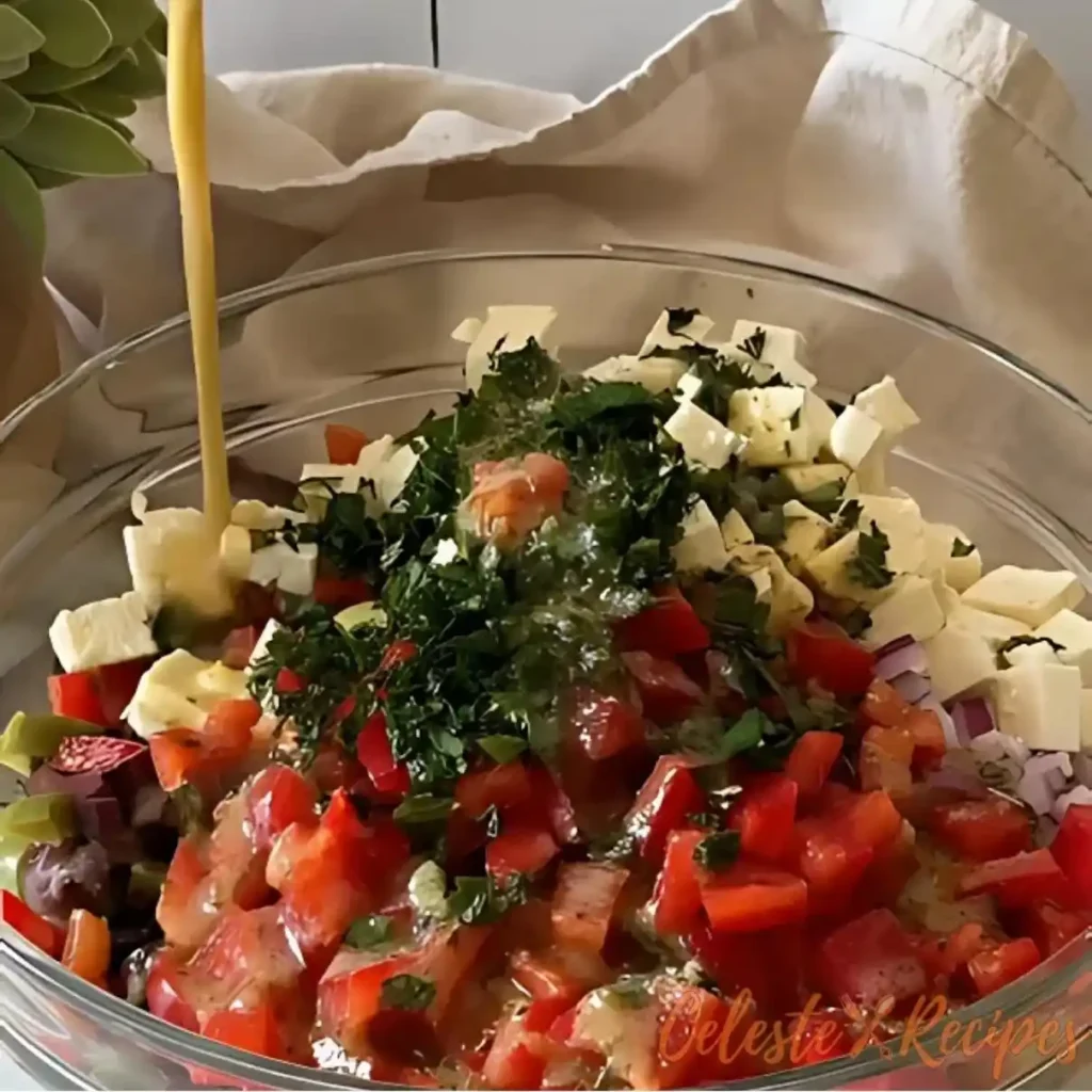 Mediterranean Cucumber Salad Recipe: Crisp, Healthy, and Refreshing 6 Mediterranean cucumber salad with feta cheese, tomatoes, and fresh herbs
