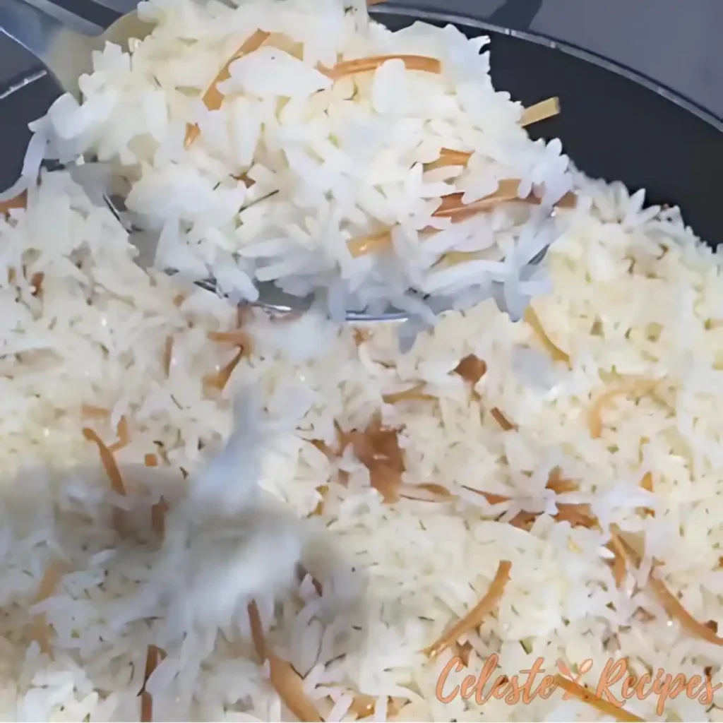 Mediterranean rice recipe with basmati rice, olive oil, and vermicelli