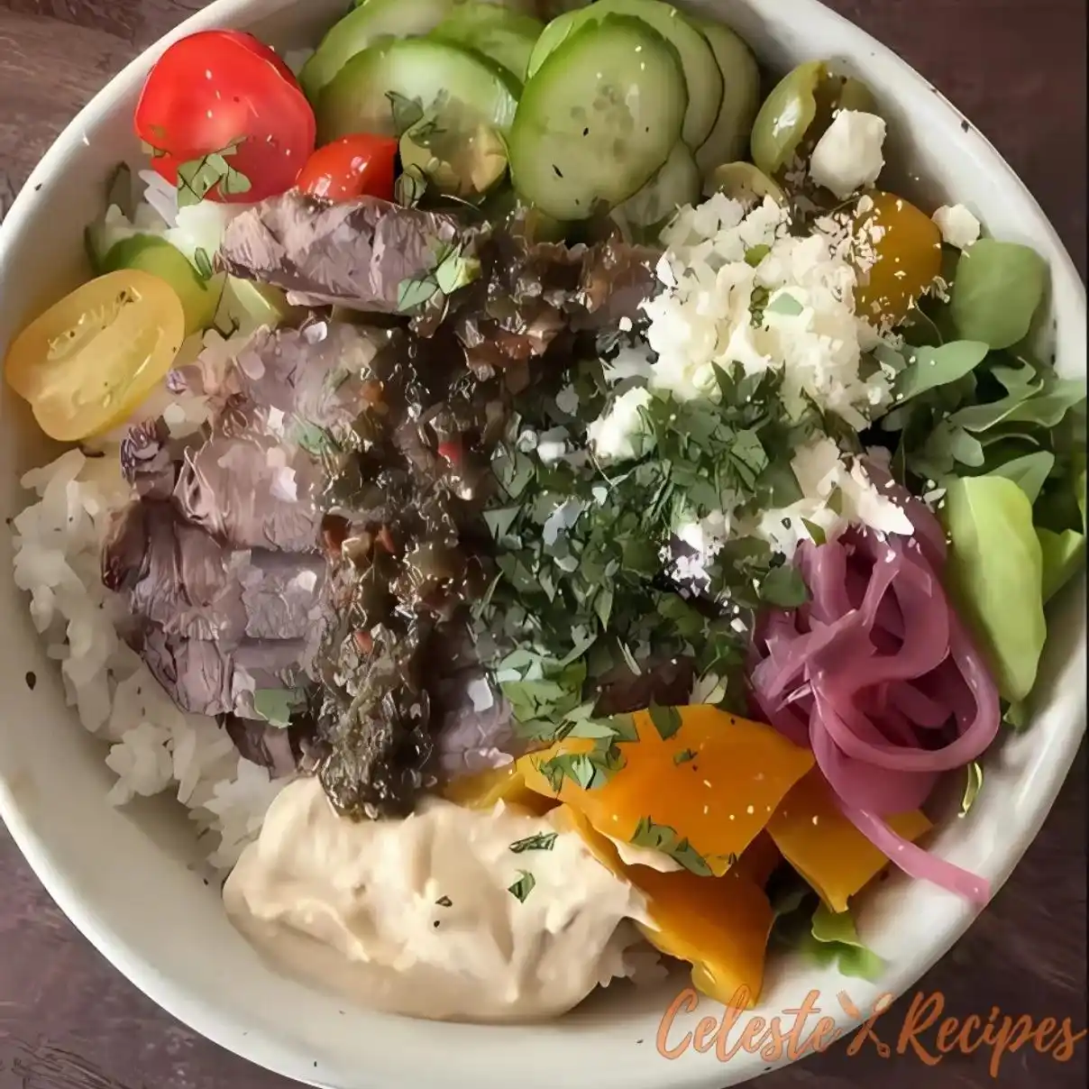 How to Make the Best Mediterranean Steak Bowl Recipe 3 Mediterranean Steak Bowl Recipe - healthy and fresh