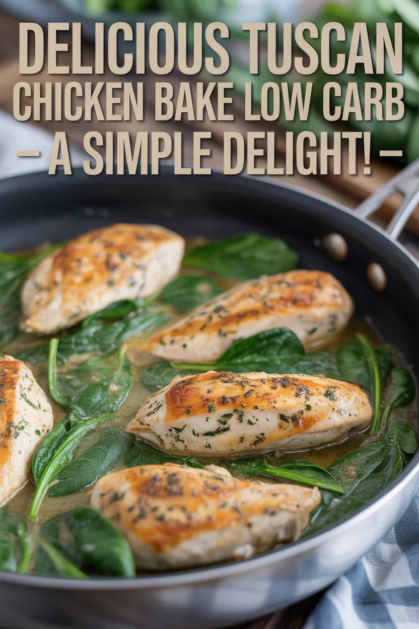 Delicious Tuscan Chicken Bake Low Carb – A Simple Delight!