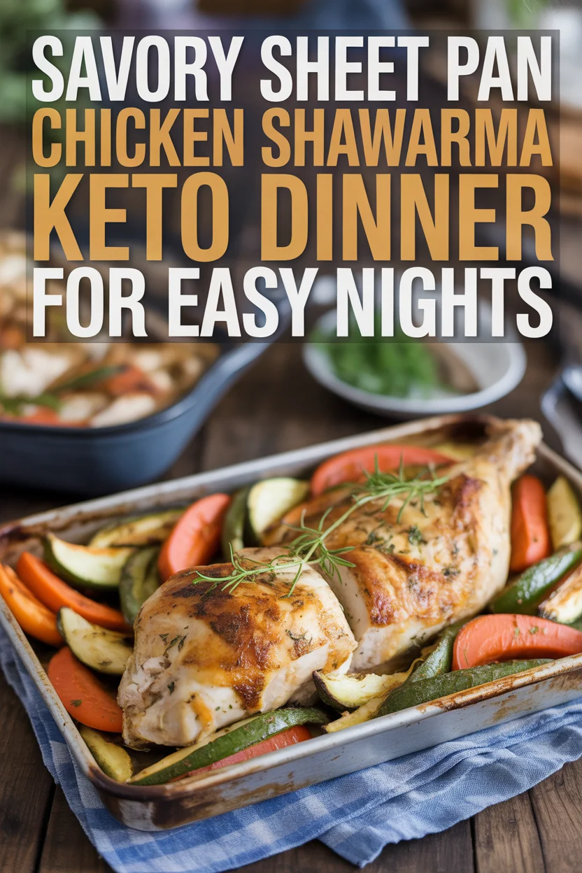 Savory Sheet Pan Chicken Shawarma Keto Dinner for Easy Nights