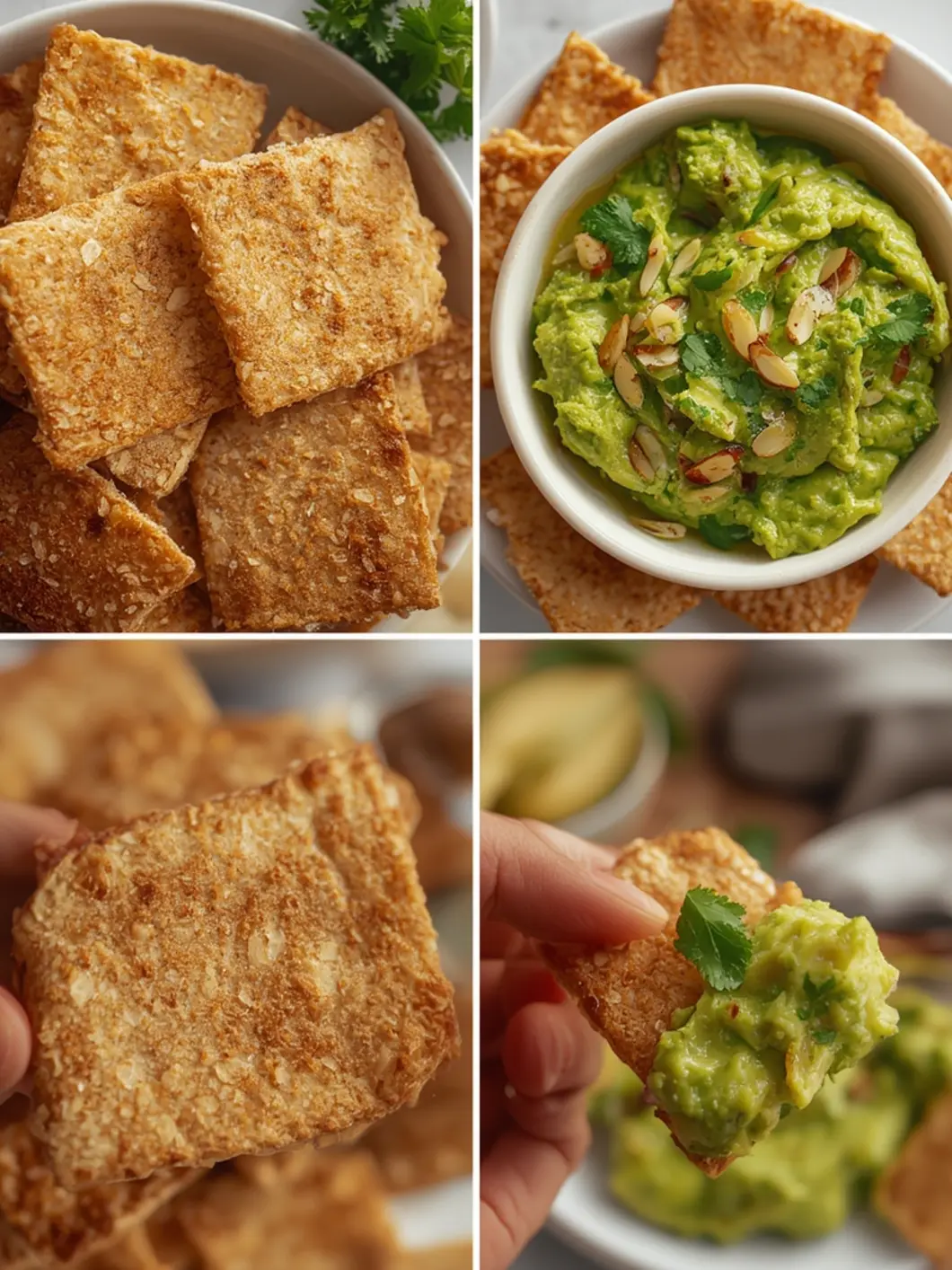 almond flour crackers with guacamole 1