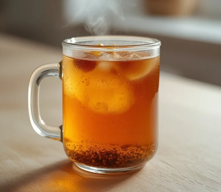 Home 6 Apple Cider Vinegar Tea: Steaming amber apple cider vinegar tea in a glass mug with cinnamon, a healthy Weight Loss Drinks & Detox Waters option.