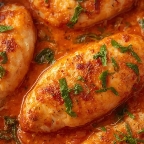 creamy tomato basil chicken skillet