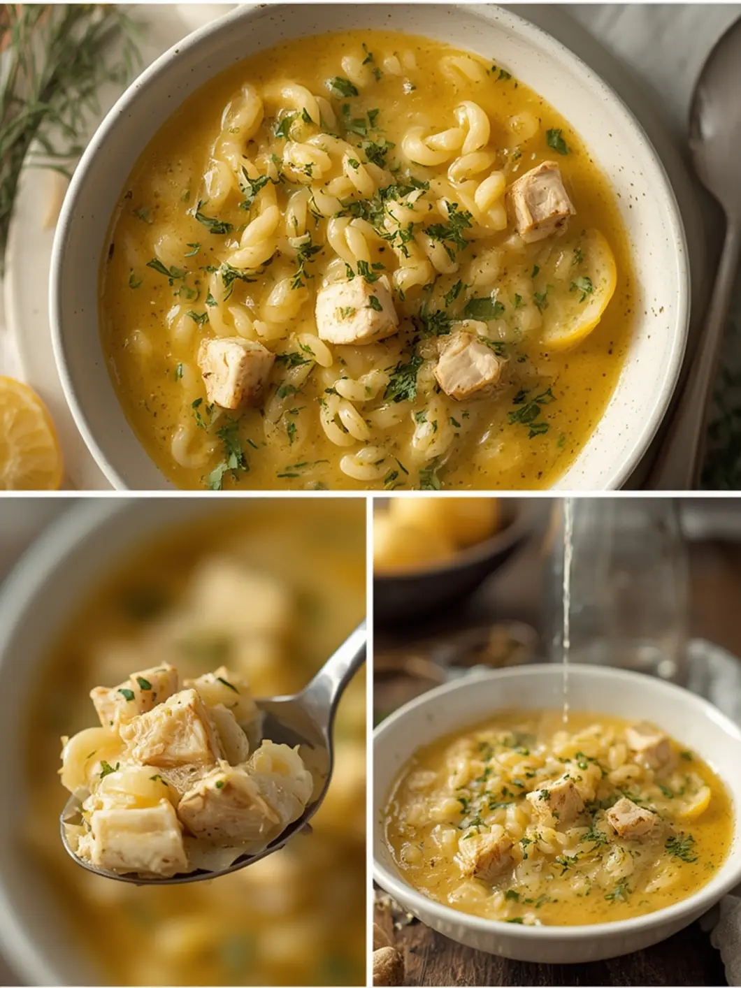 greek lemon chicken orzo soup 5