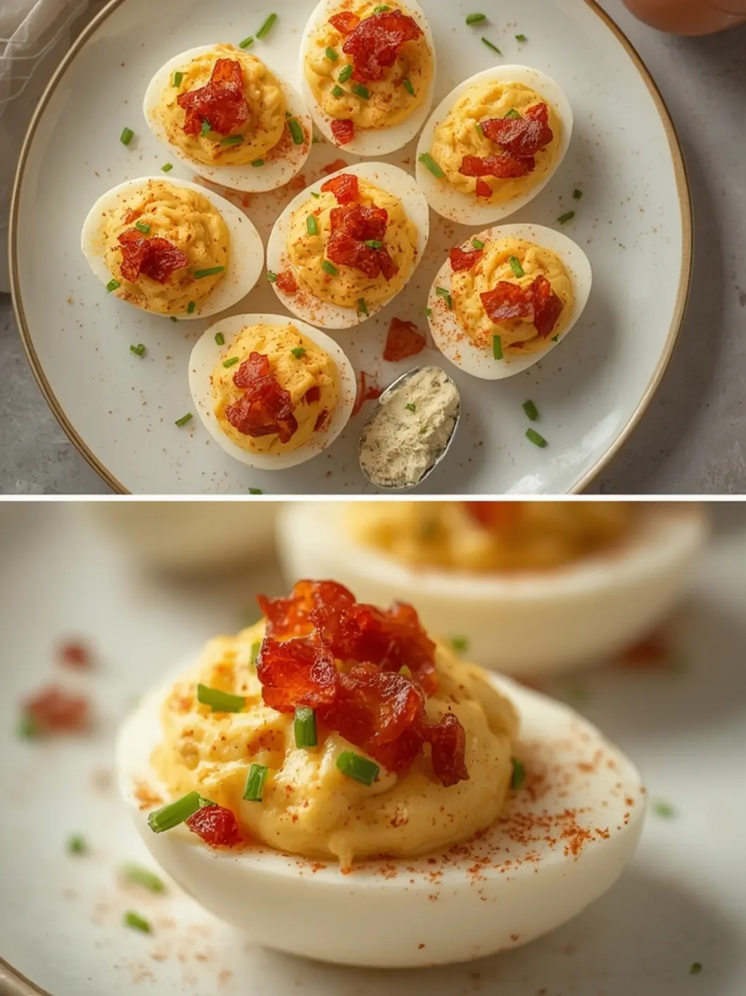 Ultimate Keto Deviled Eggs with Bacon Creamy Crunch 3 keto deviled eggs with bacon 1