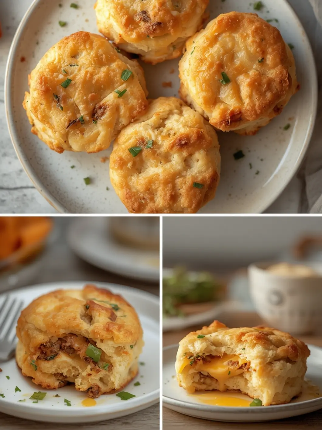 Ultimate Low Carb Sausage Cheese Breakfast Biscuits 3 low carb sausage cheese breakfast biscuits 1