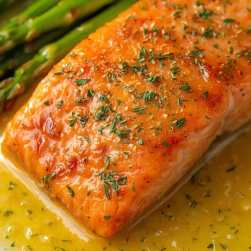 one pan lemon butter salmon asparagus