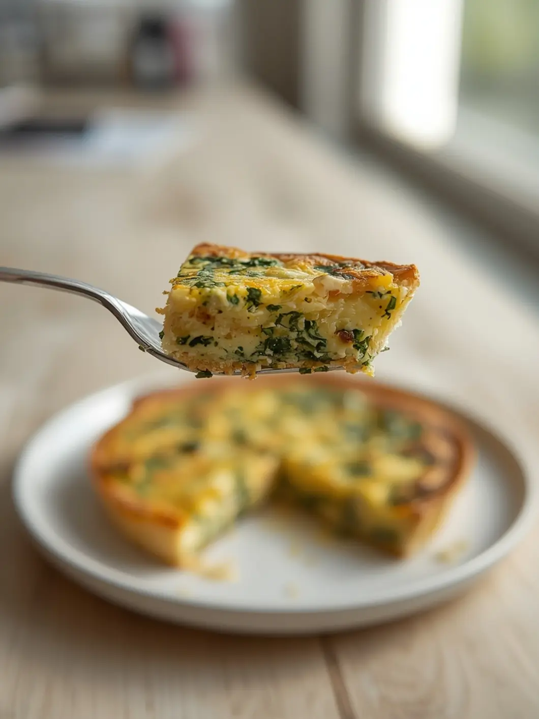 Golden Spinach Feta Crustless Quiche Easy Protein Breakfast 4 spinach feta crustless quiche 3