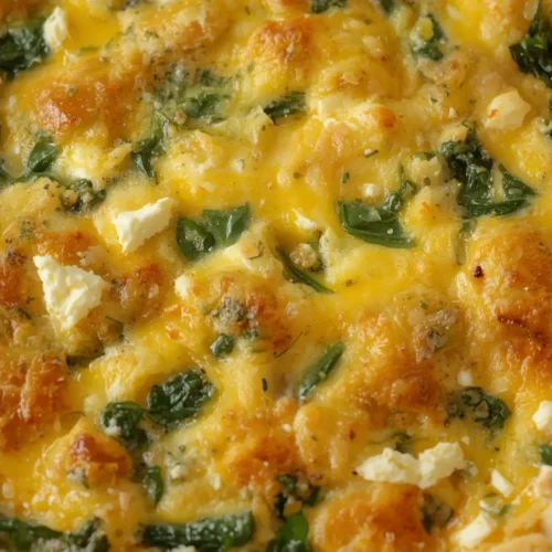 Golden Spinach Feta Crustless Quiche Easy Protein Breakfast 6 spinach feta crustless quiche