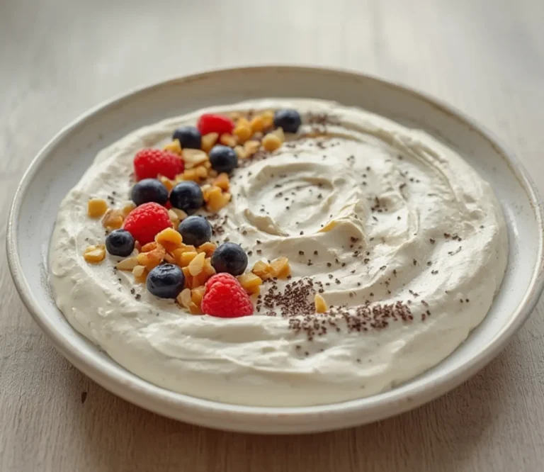 Home 10 Whipped Cottage Cheese Bowl: Creamy whipped cottage cheese bowl with fresh berries and crunchy nuts for a keto breakfast.