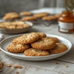 Keto Almond Flour Cookies: Golden keto almond flour cookies with crisp edges on a baking sheet, low carb snack.