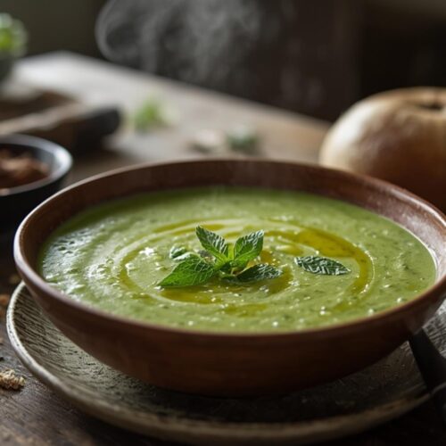 lemony mint pea soup