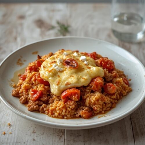 mediterranean ground turkey rice