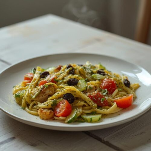 pesto chicken pasta salad