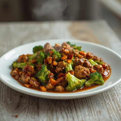 asian ground turkey saut