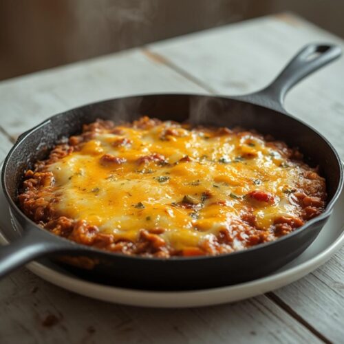 cheesy beef taco skillet
