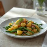 Green Bean Potato Salad: Fresh green bean potato salad in a bowl with lemon vinaigrette, golden potatoes, and crisp beans.