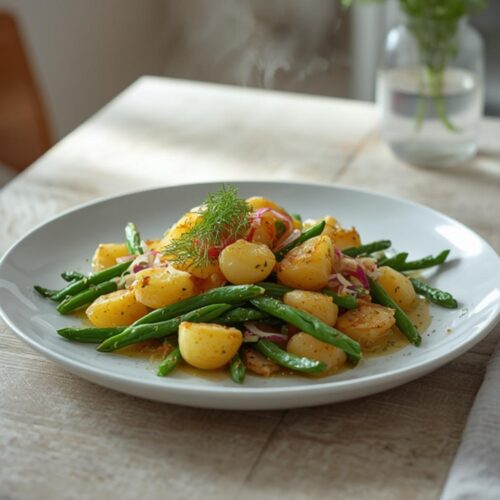 Fresh Green Bean Potato Salad With Lemon Vinaigrette 3 green bean potato salad