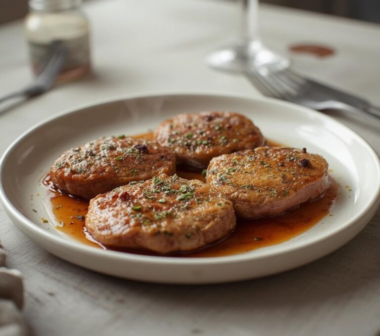 Home 10 Herb Crusted Beef Medallions: Juicy Herb Crusted Beef Medallions with a golden, crispy herb crust on a plate.