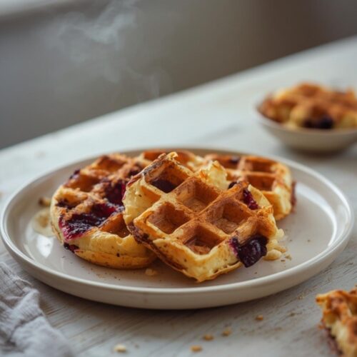 keto blueberry chaffles