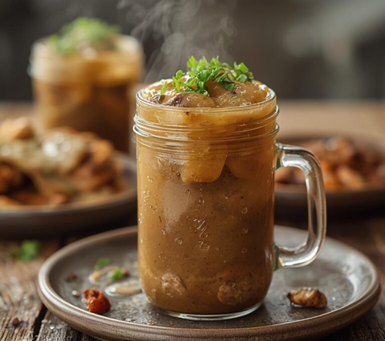 Keto Salisbury Steak: Keto Salisbury Steak in a skillet with rich mushroom gravy and glistening caramel-brown patties.