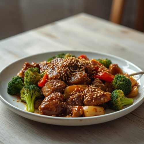 keto sesame beef stirfry