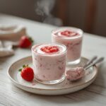 Keto Strawberry Mousse: Creamy keto strawberry mousse in glass with whipped topping and fresh berry garnish for low carb dessert.