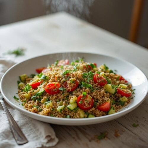 lemon herb bulgur salad