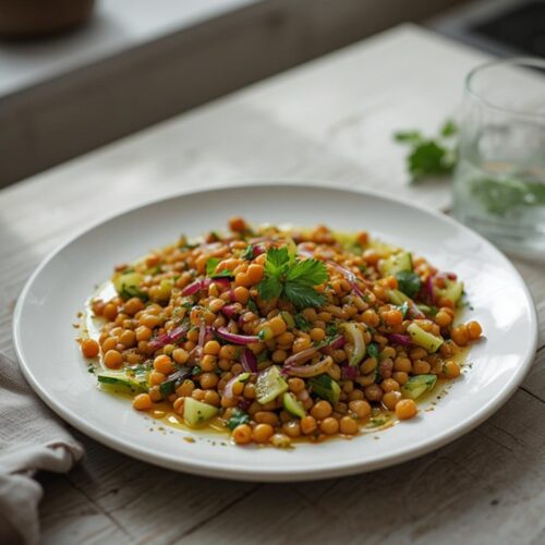 Easy Lentil Chickpea Salad for Healthy Mediterranean Meals 3 lentil chickpea salad