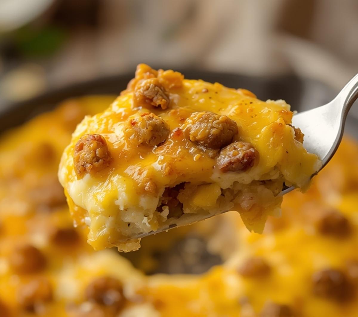 Easy Low Carb Sausage Scramble Breakfast Skillet 2 low carb sausage scramble 1