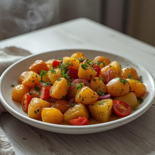 mediterranean warm potato salad