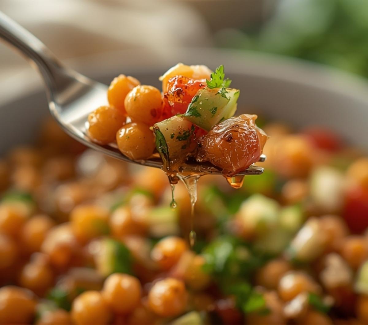 Easy Moroccan Spiced Chickpea Salad Recipe 2 moroccan spiced chickpea salad 1