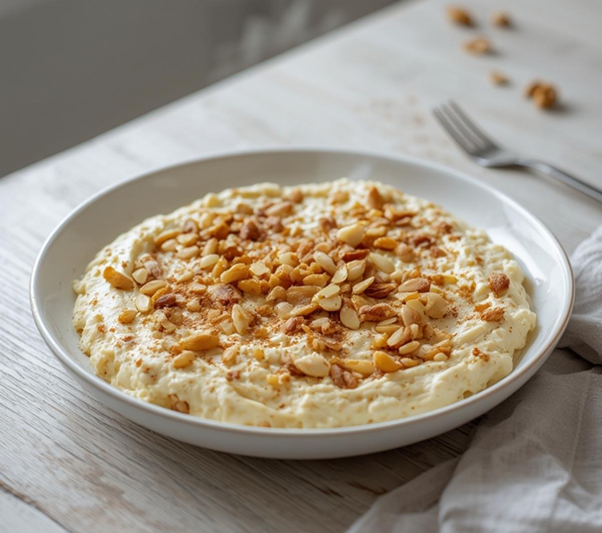 Easy Nut Seed Cottage Mix for a High-Protein Keto Breakfast 4 Nut Seed Cottage Mix: A creamy bowl of cottage cheese mixed with toasted nuts and seeds, perfect for a keto breakfast.