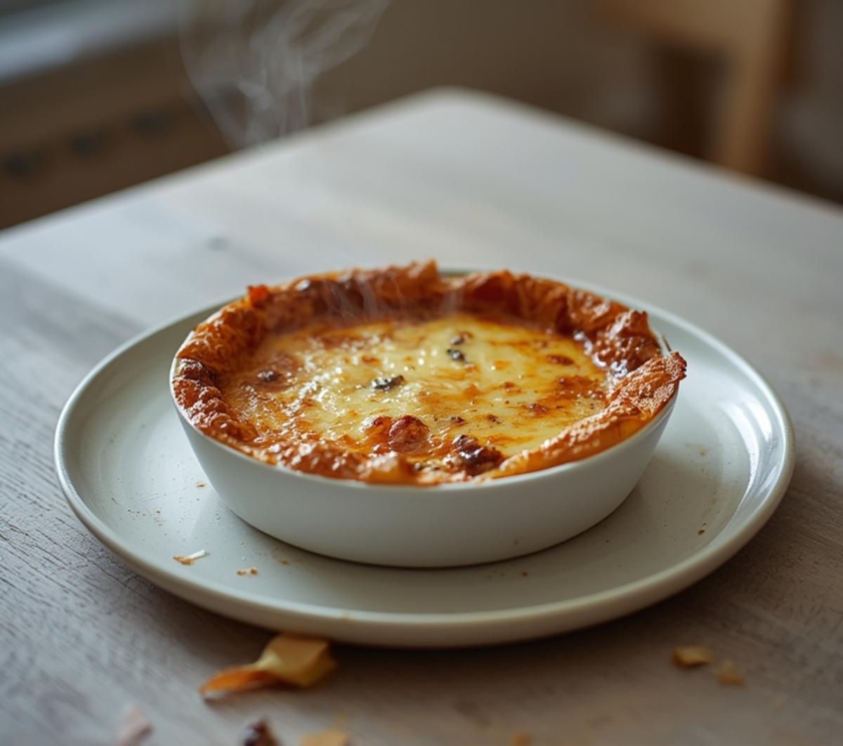 Easy Spicy Beef Sausage Dip for Keto Game Day 4 Spicy Beef Sausage Dip: Spicy beef sausage dip with a bubbly, golden cheese topping and a savory, spicy aroma.