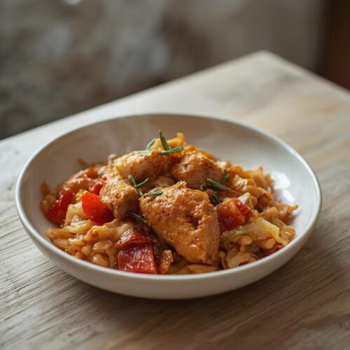 spicy turkey cabbage bowl