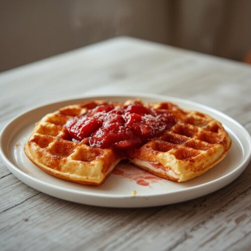 Easy Strawberry Cream Chaffles For A Sweet Keto Breakfast 3 strawberry cream chaffles