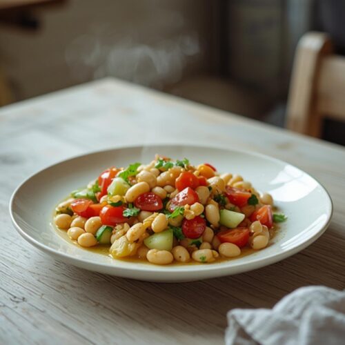 three bean mediterranean salad