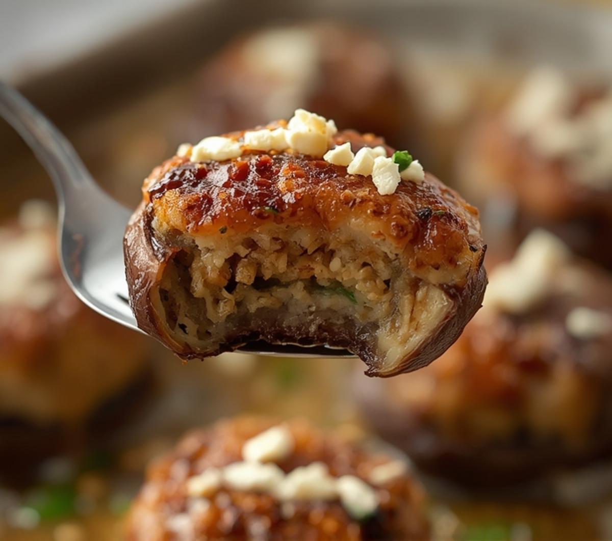 mediterranean stuffed portobello mushrooms 1