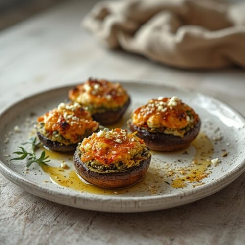 mediterranean stuffed portobello mushrooms