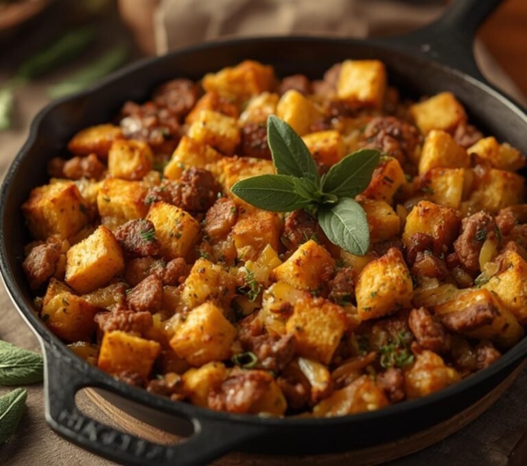 Easy Keto Stuffing Recipe with Sausage for Thanksgiving